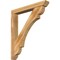 Ekena Millwork Olympic Slat Rough Sawn Bracket w/ Offset Brace, Western Red Cedar, 6"W x 42"D x 48"H BKT0604X42X48OLY06RWR - alternate 1